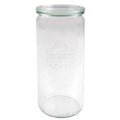 Bild von Zylinderglas 1040ml (RR80) 6 Stück mit Glasdeckel, im Karton